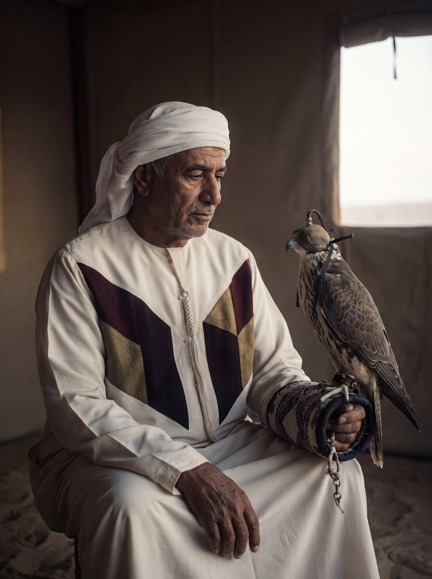 The Falconer's Inheritance — generative image, 2026